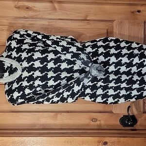 NWT Vintage Houndstooth Sweater Dress